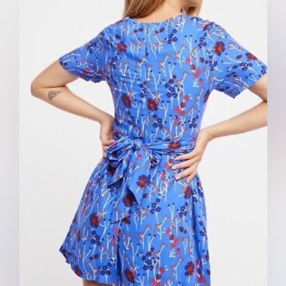 Free People Bet You Do Blue Floral Romper - Picture 7 of 7